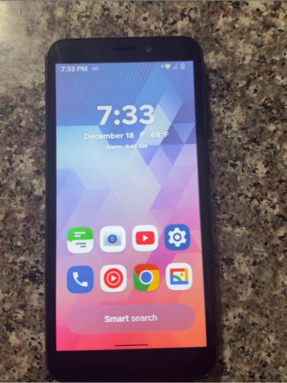 Black Smartphone with Color Display - Unbranded